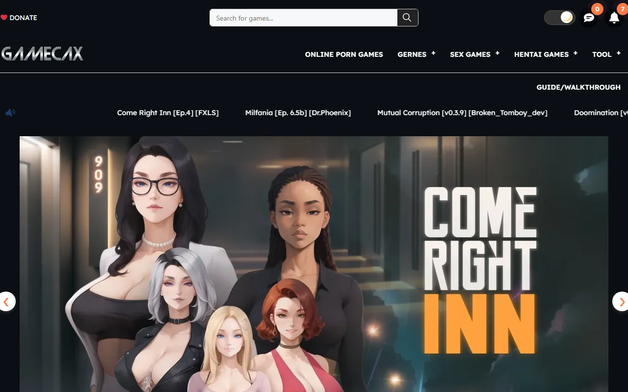 Screenshot of Gamecax